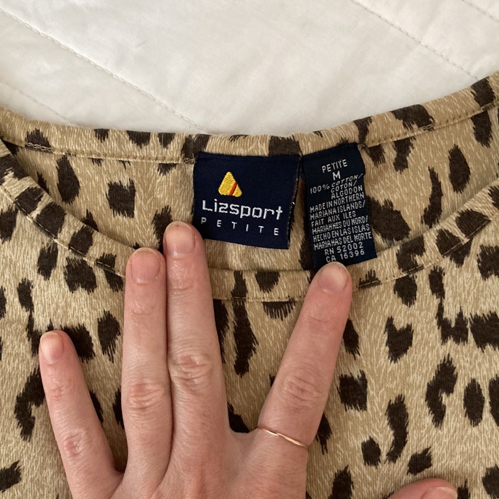 Vintage Lizsport animal print tee